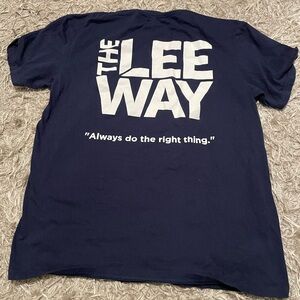 Navy Graphic T-Shirt with White Text